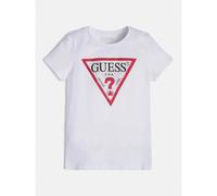 Girl's soft organic jersey T-shirt Guess Blanc 6 ans