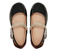 Girls' Soft Soled Simple Comfortable Single Shoes Children's Leather Small Leather Shoes Toddler Girls Dress Shoes Little Girls Infant Girls Tennis Shoes Size 3 (Black, 11 Little Child)