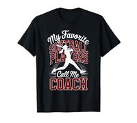 Girls Softball Coach Favorite Softball Players Burgundy Red T-Shirt