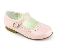 Girls Spanish Style Mary Jane Shoes Shiny Patent Pink Size UK13 Older Child