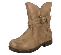 Girls Spot On Ankle Boots With Buckle Design - H4R103