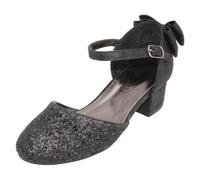 Girls Spot On Ankle Strap Party Shoes H3R085