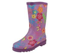 Girls Spot On Flower Print Wellie Boots, Wellingtons