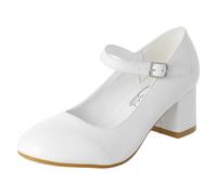 Girls Spot On Mary Jane Party Block Heel Buckle Dress Up Shoes "H3R092"