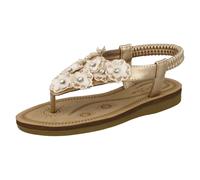 Girls Spot On Toepost Flower Trim Sandals