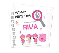 Girl's Spy/Secret Agent Personalised Birthday Card - Special Card for Girls - Daughter, Sister, Granddaughter, Niece - 3rd, 4th, 5th, 6th, 7th, 8th, 9th, 10th