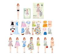 Girls Sticker Books Learning Educational Pretend Play | Princess Magnetic Dolls Dress Set 3+ Years Youth Kids Daughter Kids Birthday Halloween Christmas Holiday Party