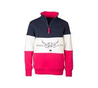 Girls Striped Sweatshirt Highland Cow Sweater Childrens Country Jumper (UK, Age, 11 Years, 12 Years, Regular, Navy/White/Bonbon)