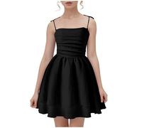 Girl's Summer Dresses Spaghetti Strap Swing Dress Kids Flowy Front Ruched Boho Beach Casual Midi Sundresses Birthday Party Wedding Prom Gown Off Shoulder Children A Line Dresses for 8-13 (10-11 Years)
