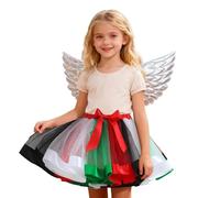 Girls Summer Performance Dance Skirt Puffy Mesh Layered Tutu for Ballet Practice and Stage Shows Sequin Dress Angel Costume Kids Toddler Party Blue Glitter