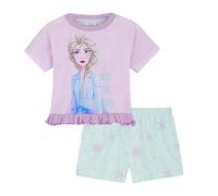 Girls' Summer Pyjamas Set - Disney Princesses & Stitch, Breathable Cotton, Age 11-12, Perfect Gift