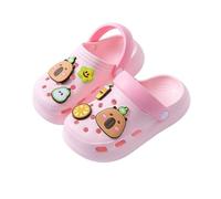 Girls Summer Roman Sandals Ankle Strap Dress Up Wedding Shoe 2-7 Years Little Sandals With Bowknot Home Slippers Shoes Kids Gold Beach Holiday Lightweight Buckle Slip Ons (Pink,4.5-5 Years)