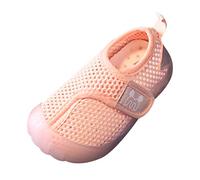 Girls Summer Roman Sandals Breathable Barefoot Shoes Low Heel Ankle Strap Open Toe Sandals Bridesmaid Slippers Kids Walking Pink Silver Blue Purple White Summer Autumn (Pink,9)