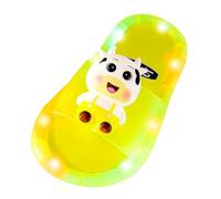 Girls Summer Roman Sandals Open Toe Hook and Loop Closure Kids Girl Shoes Closed-Toe Flower Dress Sandals Toddler Slippers Sliders Pink Halloween Cosplay Fancy Up for (Yellow,8.5)