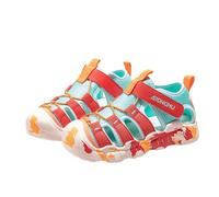 Girls Summer Roman Sandals Toddlers Mary Jane Jelly Shoes Toddlers Sequin Sweet Bows Sandals Wide Fitting Slippers Block Heel Beach Holiday Lightweight Eva Buckle Slip Ons (Red,12.5)