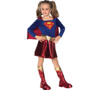 Girls Supergirl Deluxe Dress Costume DC Comics Superhero Book Week Fancy Dress