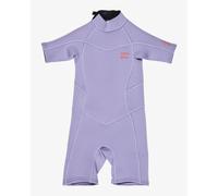 Girls' surf shorty wetsuit Billabong 2/2 Synergy Violet 6 ans