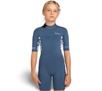Girls' surf shorty wetsuit Roxy 2 mm Swell Series Back-Zip Bleu 14G