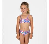 Girls’ Surfing Floral 2-piece Swimsuit With Crossed Straps - Boni Multicoloured