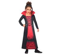 Girls Sustainable Rose Vampiress Halloween Fancy Dress Costume