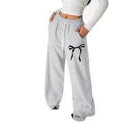 Girls Sweatpants Boys Oversized Wide Leg Drawstring Pocket Baggy School Trousers Kids Solid Color Elastic High Waist Straight Leg Joggers Casual Tracksuit Bottoms