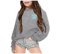 Girls Sweatshirt Jumper T-Shirt Cotton Lightweight Casual Outerwear Long Sleeve UK Fall Clothes Top for Childrens Unisex Age 2-13 Years