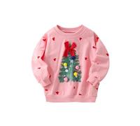 Girls Sweatshirt Kids Cotton Unisex School Uniform Solid Colour Fashion Sport Toddler Casual Wear Christmas Theme Fall Autumn Clothing for Winter Season Protection Pink