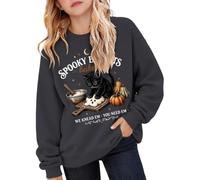 Girls' Sweatshirt without Hood - Halloween Pullover Children Girls Comfortable Crew Neck Jumper Children's Jumper Fashionable Casual Fleece Costume Outfit for Halloween Costume Party