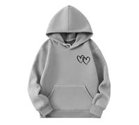 Girls Sweatshirts 2025 Boys Plain Sweatshirt Stylish Hooded Cute Hoodie Hoody Standard Fit Round Neck School Jumpers Cosy Apparel for Teens Grey