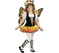 Girls SWEET MONARCH BUTTERFLY Nature Fairy Book Week Day Fancy Dress Costume Kid