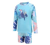 Girls Swimming Costume Kids Rash Guard Swimsuit Long Sleeve Rash Vest Girls Swim Set Shorts Age 11-12 Years
