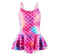 Girls' Swimsuit 1pc Swimsuits Swimming Summer Swimsuit Swimsuit Children Bikini Swimwear with Adjustable Shoulder Straps for Swimming Lessons (8-9 Years) Hot Pink