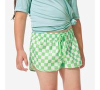 Girls’ Swimsuit Shorts - Caro 100 Checked Green
