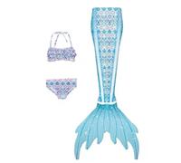 Girls Swimwear 3 Piece Bikini Set Cute Tail Design Bathing Suit for Kids Age 3-9 Years Comfortable 2025 Summer Beach Outfit 3PCS