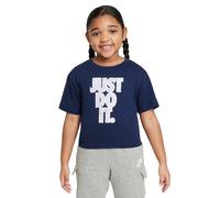 Girl's T-shirt Nike Printed Club Boxy Bleu 3/4 ans