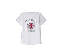 Girl's T-shirt Pepe Jeans Flag Blanc 8 ans