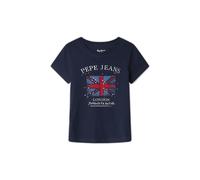 Girl's T-shirt Pepe Jeans Flag Bleu 16 ans