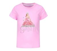 Girls' T-Shirt Summer Short Sleeve Tshirt Cute Cotton Princess Glinda Design Top Tee Ages 4-13 Years (UK, Age, 4 Years, 5 Years, Regular, Pink)