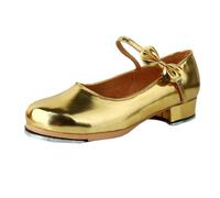 Girls Toddler Dance Shoes PU Single Strap (Toddler/Toddler/Big Kid), gold, 1.5 UK