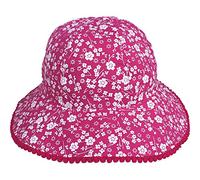 Girls & Toddlers Summer Flowers Sun Hat (1-2 Years, Pink)