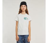 Girls Top Slim Comic - White - girls 14
