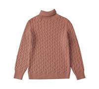 Girls Tops Spring Autumn Winter Little Girls Comfortable Casual Bottoming Children's Sweaters Dot Leggings Baby (Brick Red, 7-8 Years)