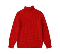 Girls Tops Spring Autumn Winter Little Girls Comfortable Casual Bottoming Children's Sweaters Dot Leggings Baby (Red, 13-14 Years)