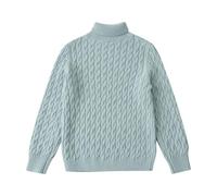 Girls Tops Spring Autumn Winter Little Girls Comfortable Casual Bottoming Children's Sweaters Dot Leggings Baby (Light Blue, 11-12 Years)