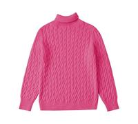 Girls Tops Spring Autumn Winter Little Girls Comfortable Casual Bottoming Children's Sweaters Dot Leggings Baby (Hot Pink, 13-14 Years)