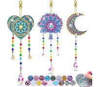 Girls Toy Age 6 7 8 9 10, Craft Kits for Kids Age 5-12 Birthday Gifts for 6-7-8-10-11 Year Old Girl Boys Teens-DIY Diamond Art Wind Chimes with Double Sided Rhinestone Crafts for 6-10 Year Old Girls