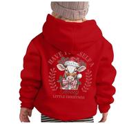 Girls TracKsuit Long-Sleeved Jumper Hooded Sweat Letter Print Comfortable Casual Sweatshirt Plus Size Y2K Pullovers Fall Coats Clothes Soft Warm Fashion Top Red 160