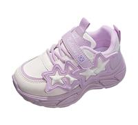 Girls Trainers Star Pattern Flat Sole Sandals Non Slip Outsole Hook Loop Closure for Secure Fit Seasonal Playground Casual Shoes