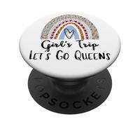 Girls Trip 2026, Let's Go Queens, Girl Squad Weekend Trip PopSockets Adhesive PopGrip