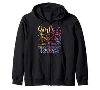 Girl's Trip 2026 Sister Women Friends Vacay Lover Road Zip Hoodie